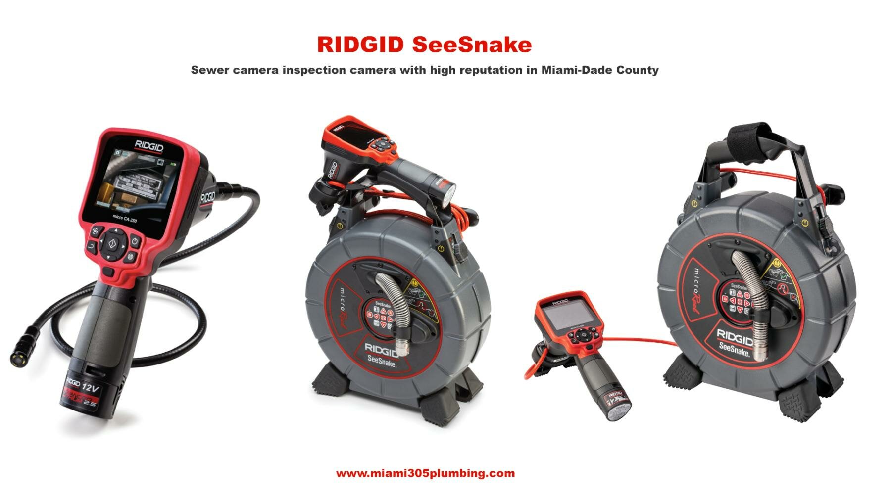 RIDGID SeeSnake - Sewer Camera inspection tool with high reputation in Miami-Dade County.